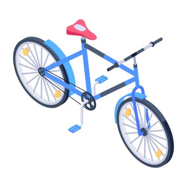 Renkli bisiklet simgesi, vektör illüstrasyonu 