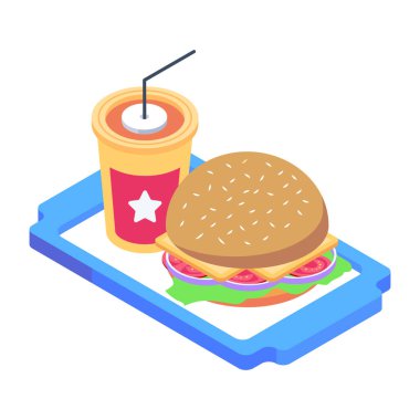 Şirin çizgi film yemek vektörü çizimi