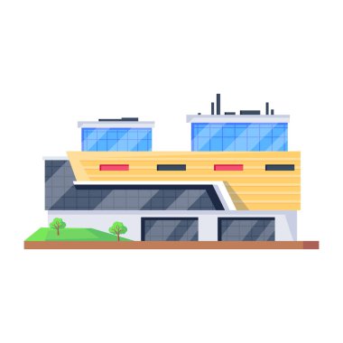 Şehir bina izometrik simgesi