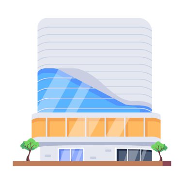 modern şehir mimari vektör illüstrasyonu.