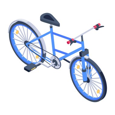 Beyaz arka plan üzerinde izole Bisiklet simgesi