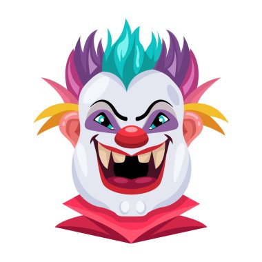 Cadılar Bayramı palyaçosunun vektör çizimi