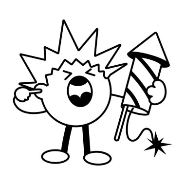 Uçurtmalı şirin kirpi çizgi film karakteri