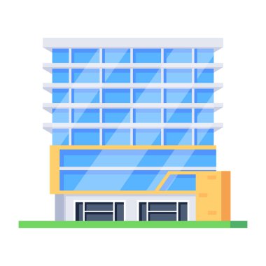 Beyaz arkaplanda bina simgesi izole edildi