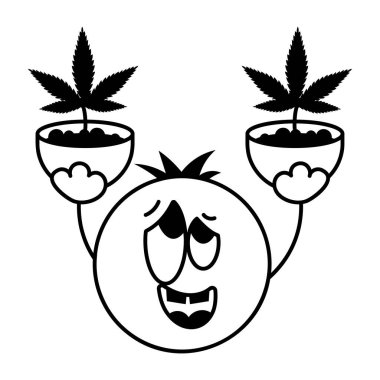 Hüzünlü bir ifadenin monokrom karikatürü ve hüzünlü bir ifade.