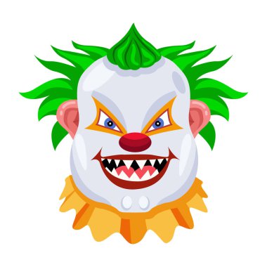 palyaço çizgi filmi vektör illüstrasyon grafik tasarımı