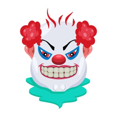 palyaço çizgi film karakteri vektör tasarımı çizimi