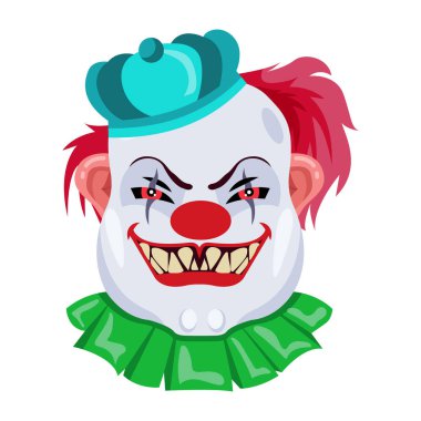 Palyaço simgesinin vektör illüstrasyonu