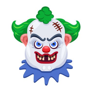 vektör karikatür Cadılar Bayramı palyaço simgesi