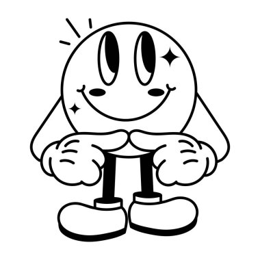 Beyaz tişörtlü ve siyah kravatlı bir adamın vektör çizimi.