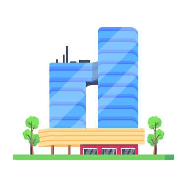 Fabrika Binası simgesi, karikatür tarzı