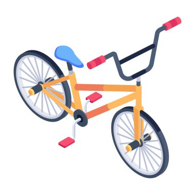 Modern bisiklet simgesi, vektör illüstrasyonu