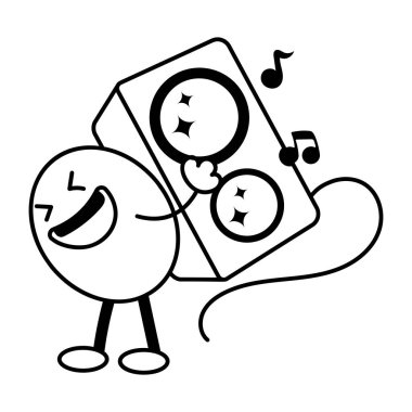 Mutlu çizgi film ve kawaii çizgi filmleri.