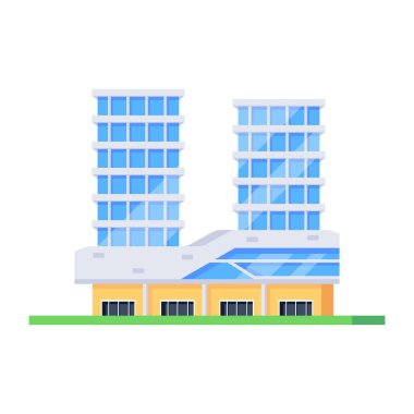İzometrik beyaz arka plan üzerinde izole bina.