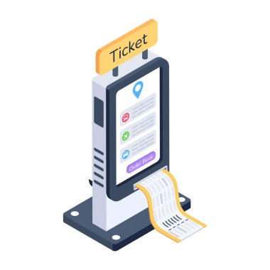 bilet kutusu simgesinin çizgi film illüstrasyonu