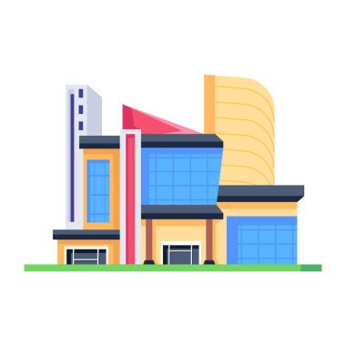 modern yapı ikonu vektör illüstrasyonu.