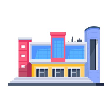 şehir inşa vektörü düz tasarımı