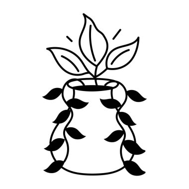 el çizimi bitki, vektör çizimi