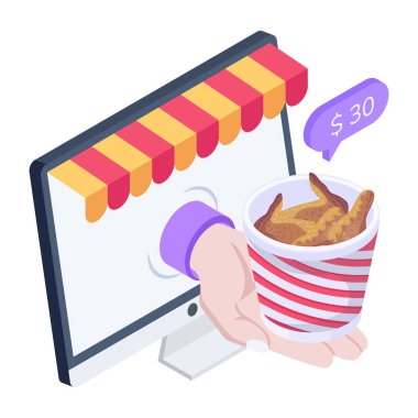 fast food vektör simgesi