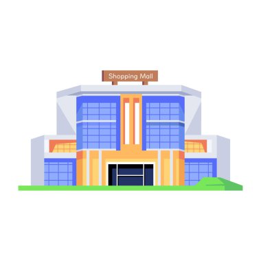 Alışveriş merkezi simgesinin vektör tasarımı