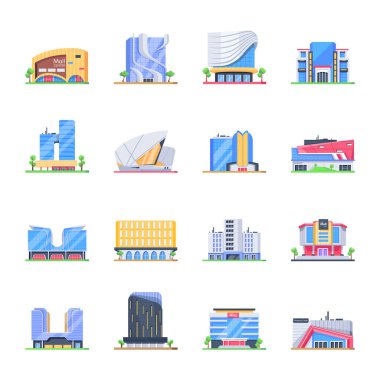modern şehir binaları koleksiyonu