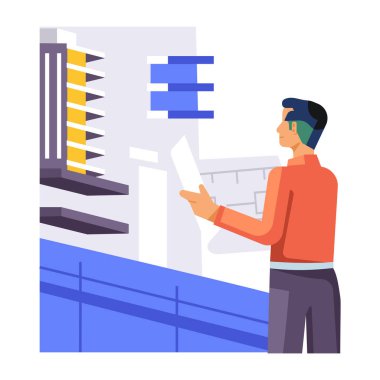 Takım arkadaşı Karakteri, düz vektör illüstrasyonu