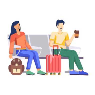 Havayolu Rezervasyon ve Seyahat Sabit Çizim