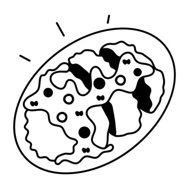 Şirin çizgi film yemek vektörü çizimi