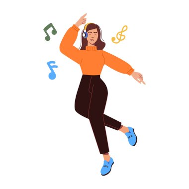 Dans eden genç bir kadın 