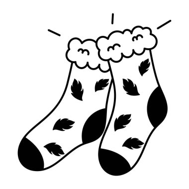 Düz çorap ikonu. vektör illüstrasyonu