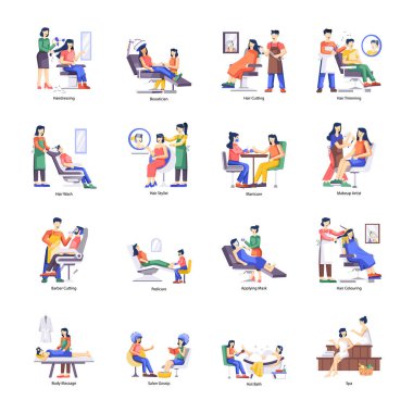 İnsanlar simgeler vektör ayarla.