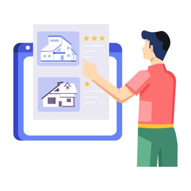 Pano vektör tasarımlı emlakçı