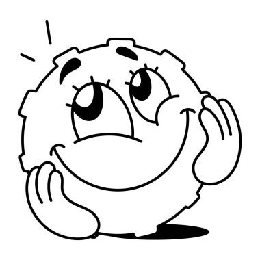 karikatür gülen yumurta, vektör, illüstrasyon