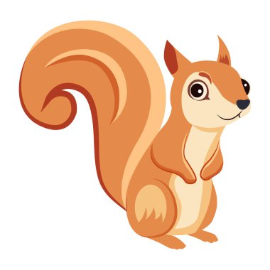 Beyaz arkaplanda izole edilmiş şirin çizgi film karakteri, vektör illüstrasyonu  