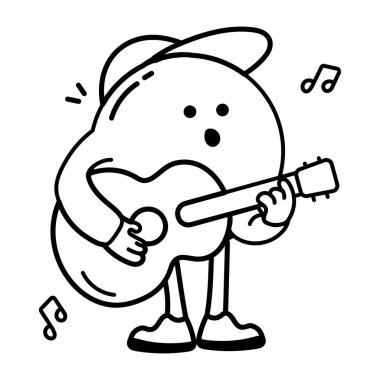 Karalama tarzında ürkütücü bir hayalet simgesi 