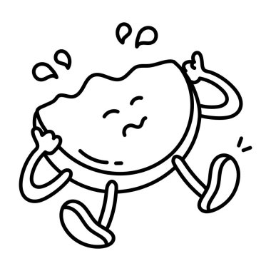 Karalama tarzında ürkütücü bir hayalet simgesi 