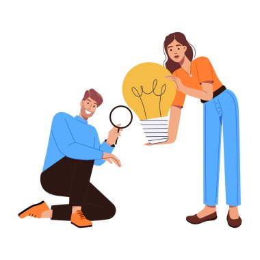 yaratıcı iş fikri konsept vektör çizimi.