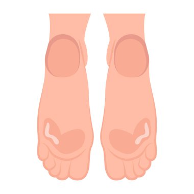 Beyaz arka plan üzerinde izole insan ayakları