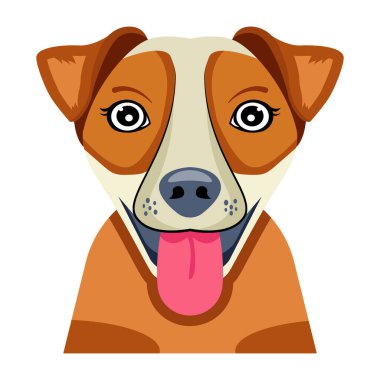 Web tasarımı için köpek yüzü resimlemesi