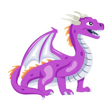 Çizgi film ejderhasının vektör çizimi