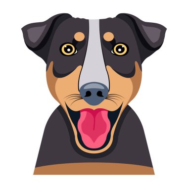 Çizgi film köpeğinin vektör çizimi 