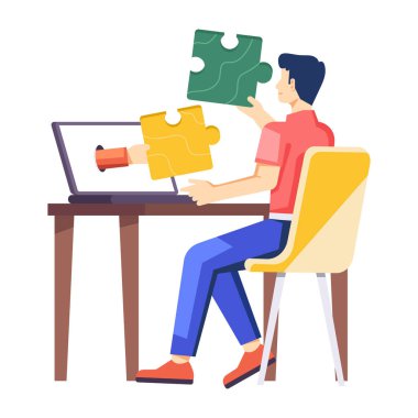 çevrimiçi alışveriş, vektör düz renk illüstrasyonu