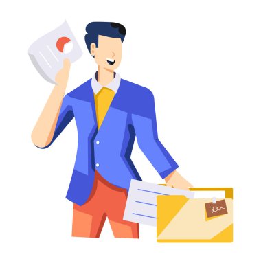 Zarflı ve mektuplu adam.