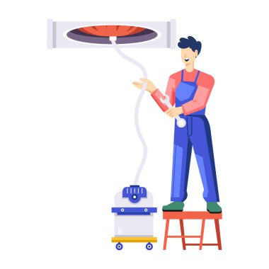 Klima vektör illüstrasyon tasarımlı işçi