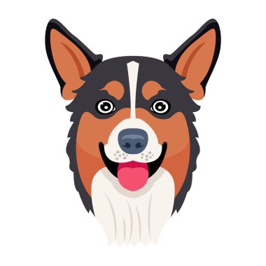 İri köpek kafası vektör illüstrasyonu.