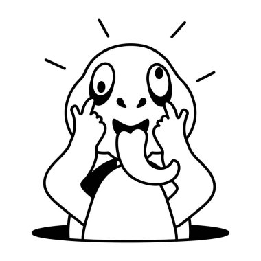 Tatlı çizgi film uzaylılarının vektör çizimi