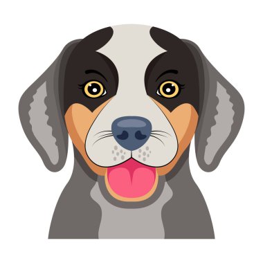 Sevimli köpek çizgi film vektör çizim