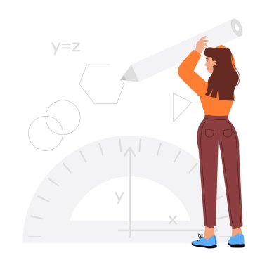 Ölçüm bandının büyüklüğünü ölçen kadın..