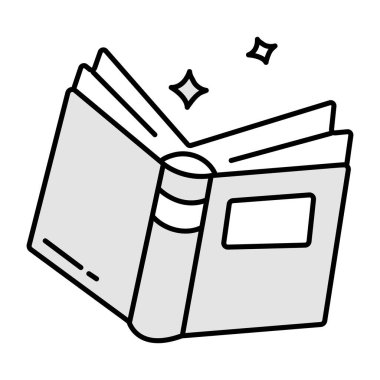 düz kitap simge vektör Illustration
