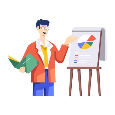 Bir iş adamı simgesi tasarımının vektör çizimi